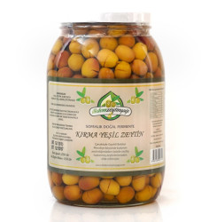 İlkdem - Doğal Fermente Kırma Yeşil Zeytin Net: 1350 gr.